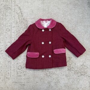 Vintage Janie and Jack Wool Blend Aviary Coat